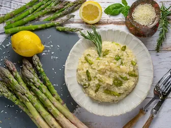 Risotto with Grana Padano, Asparagus and Lemon